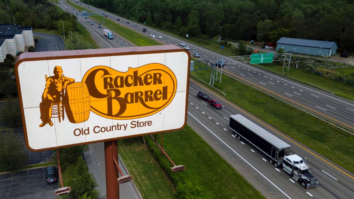 A Cracker Barrel restaurant is in Binghamton, N.Y., on Aug. 23, 2025. Cracker Barrel is one of many restaurants offering deals this Labor Day weekend.