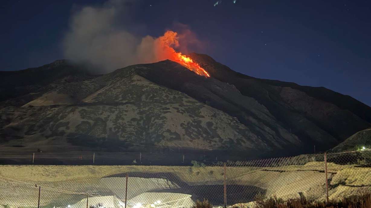 After first being reported on Saturday, the Broad Fire continued to burn near South Weber on Sunday.