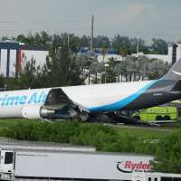 Federal investigators probe Amazon cargo jet's fiery runway crash that killed 5 in Miami