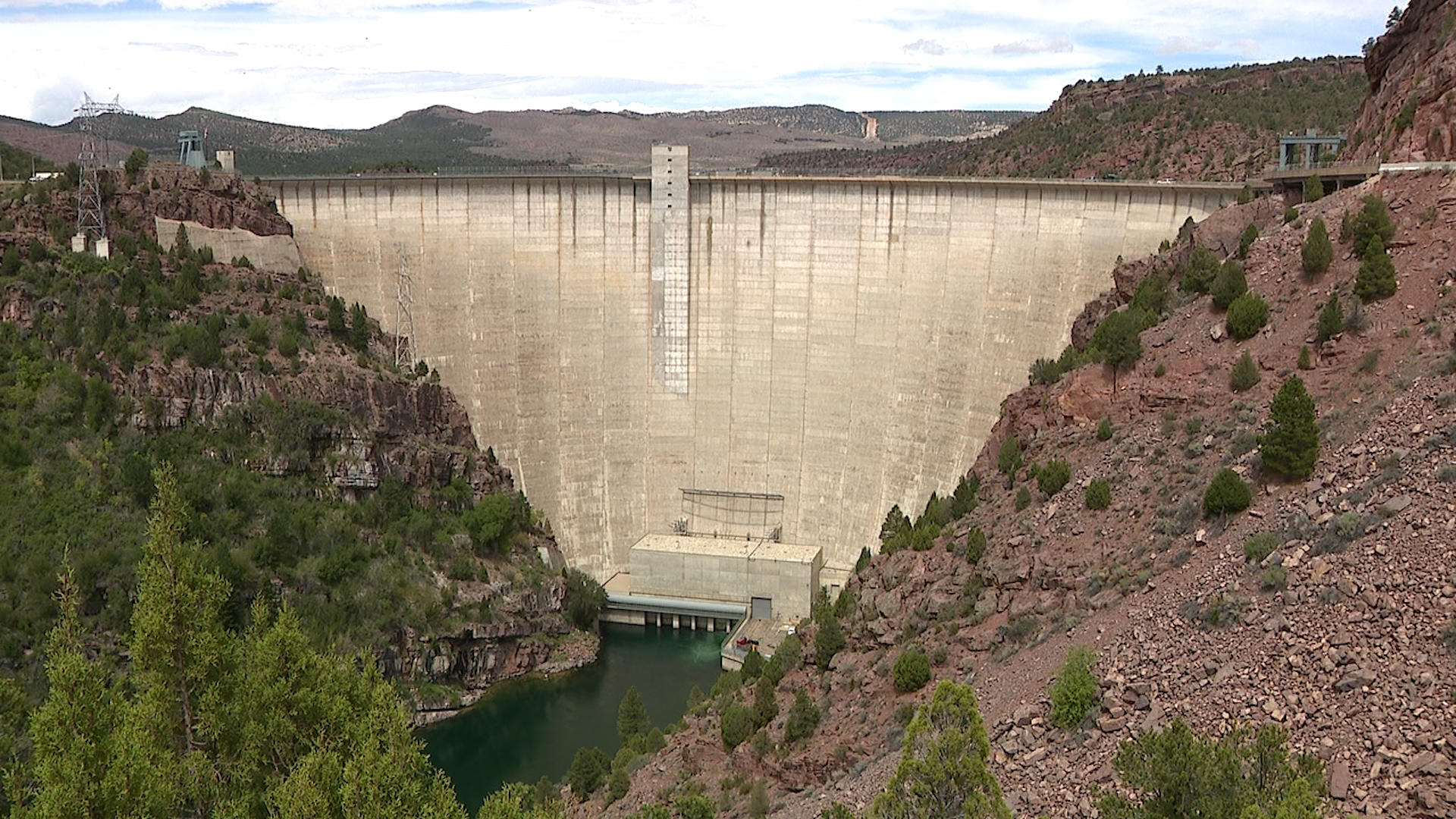 The Flaming Gorge Dam on Monday.