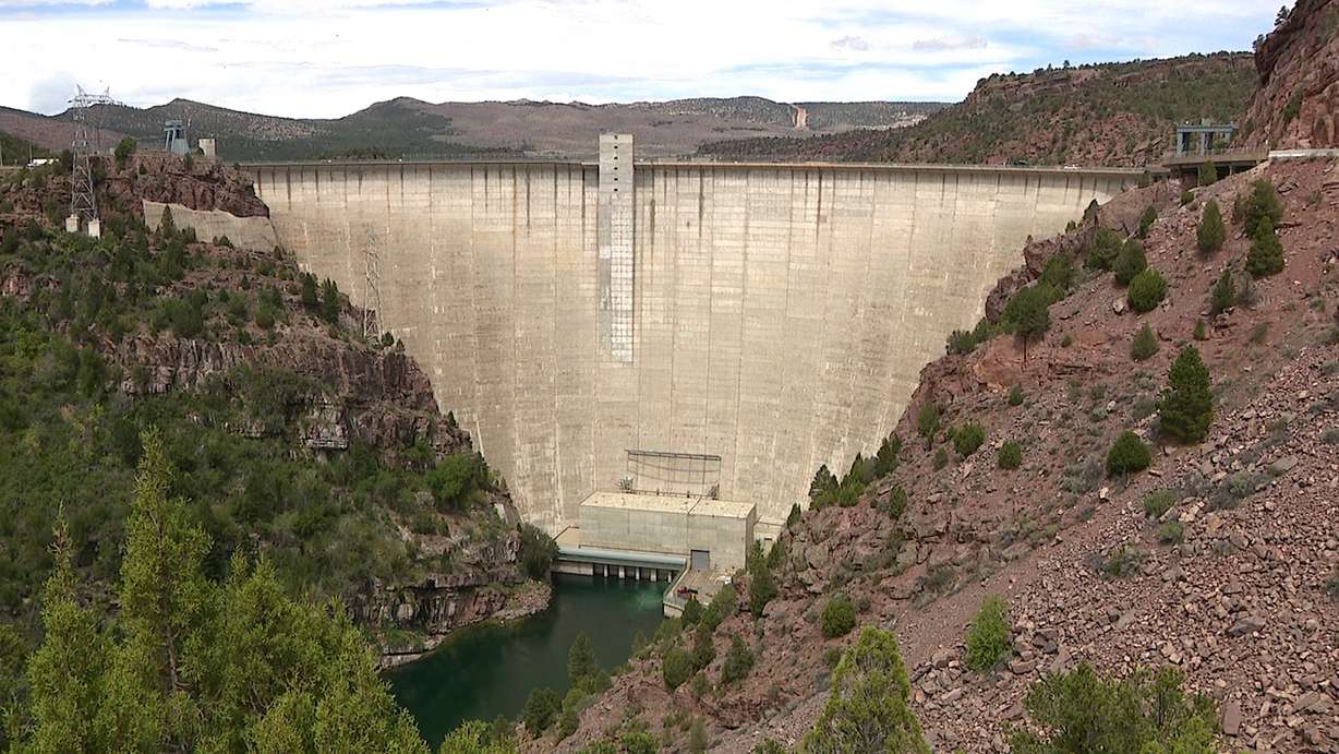 The Flaming Gorge Dam on Monday.