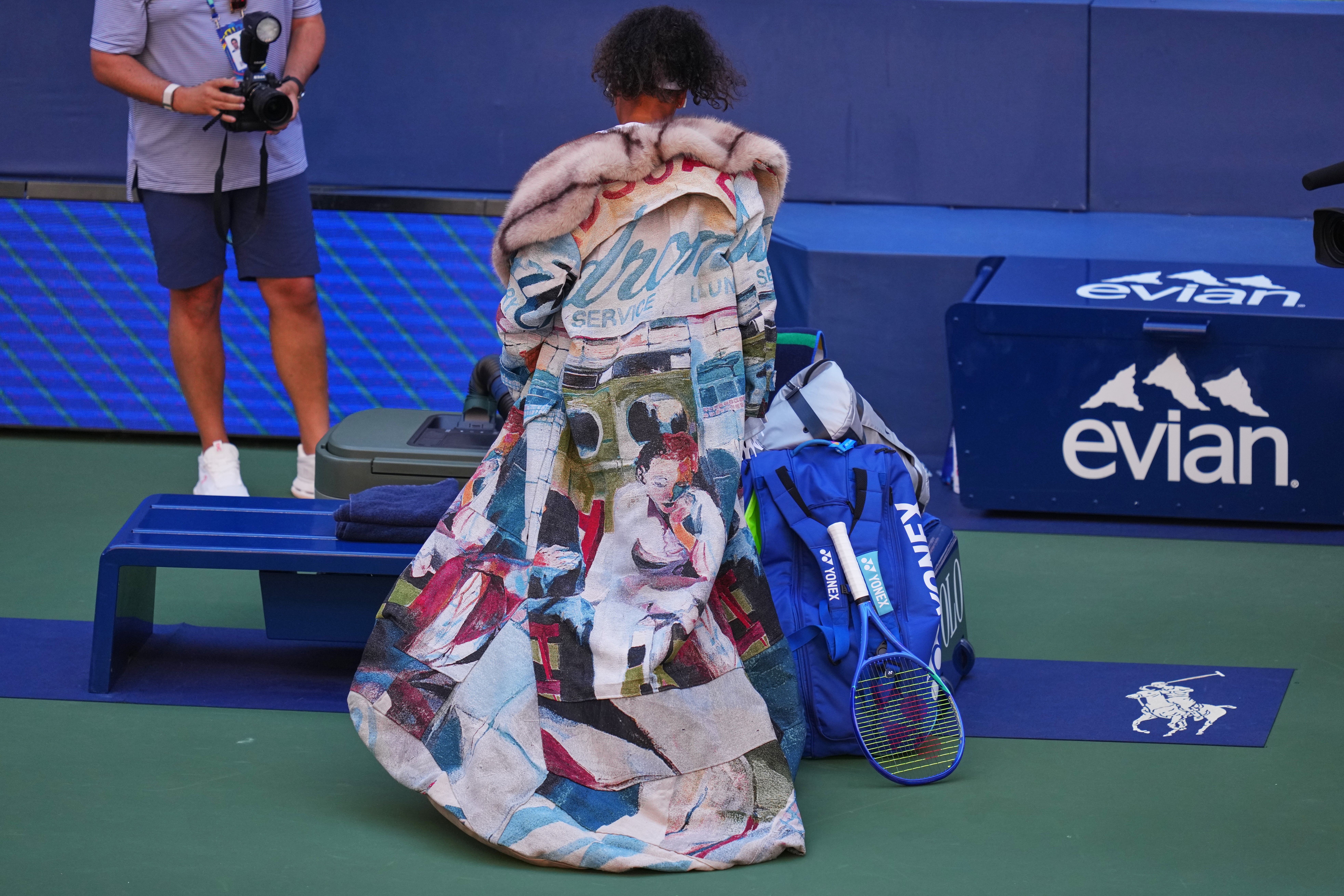 Naomi Osaka, of Japan, arrives for a match against Elena Rybakina, of Kazakhstan, during the fourth round of the U.S. Open tennis championships, Monday, Sept. 7, 2026, in New York. 