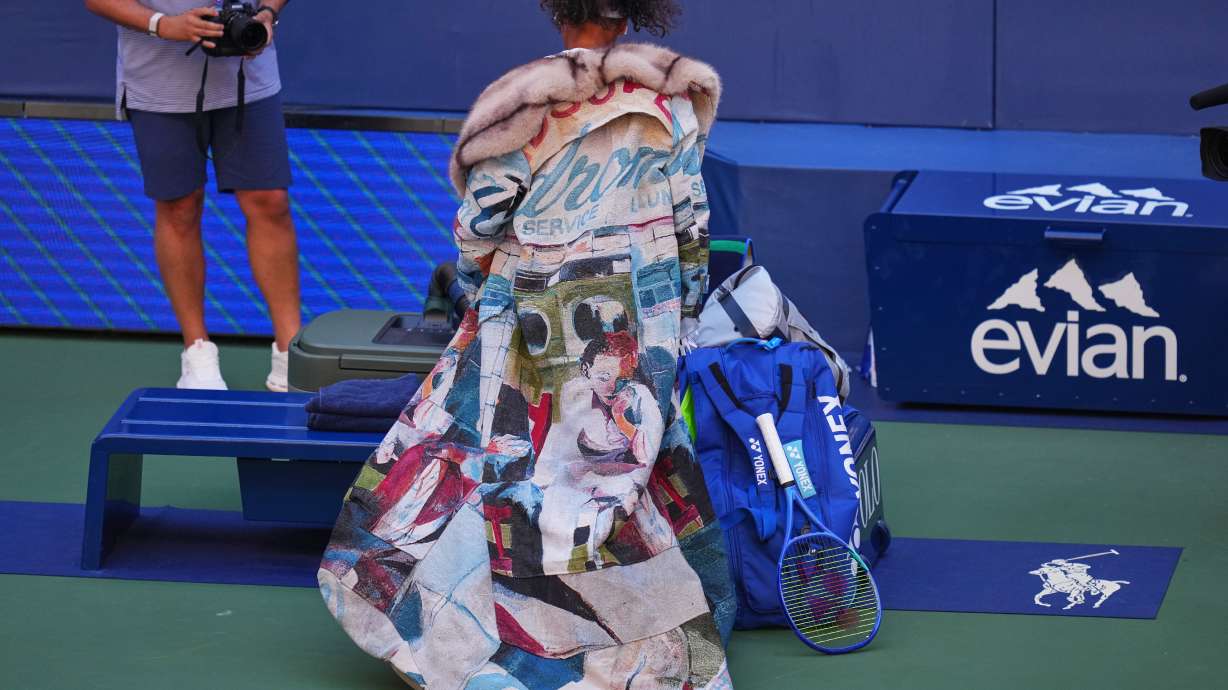 Naomi Osaka, of Japan, arrives for a match against Elena Rybakina, of Kazakhstan, during the fourth round of the U.S. Open tennis championships, Monday, Sept. 7, 2026, in New York.