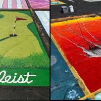 East Idaho seniors create asphalt masterpieces in high school parking spaces