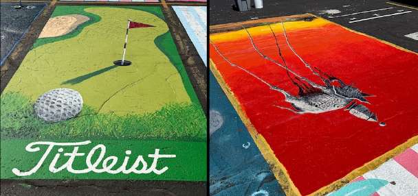 East Idaho seniors create asphalt masterpieces in high school parking spaces