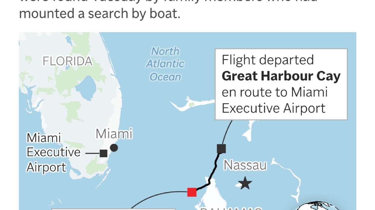 Bodies have been recovered from a small plane carrying a family from the Bahamas to Miami.