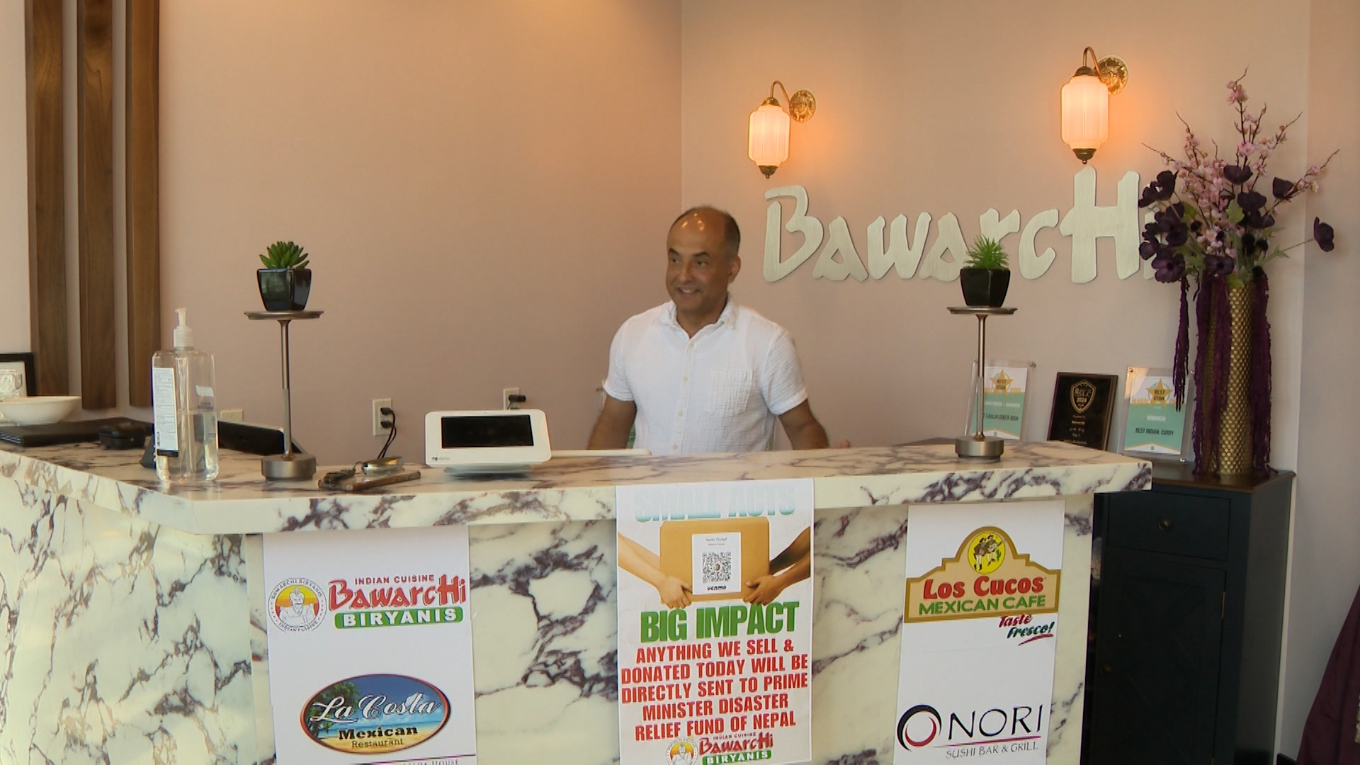 Prkash Shah is pictured in his restaurant, Bawarchi, in South Jordan on Tuesday.