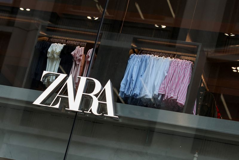 A Zara logo is displayed on the facade of a store of the brand, owned by Spanish fashion retailer Inditex in London, Britain, September 2, 2026.