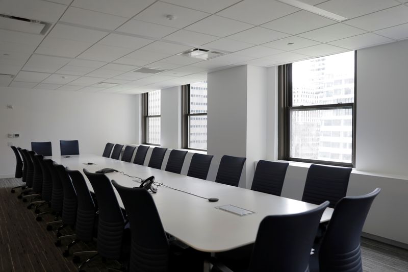 FILE PHOTO: A boardroom is seen in an office building in Manhattan, New York City, New York, U.S., May 24, 2021.