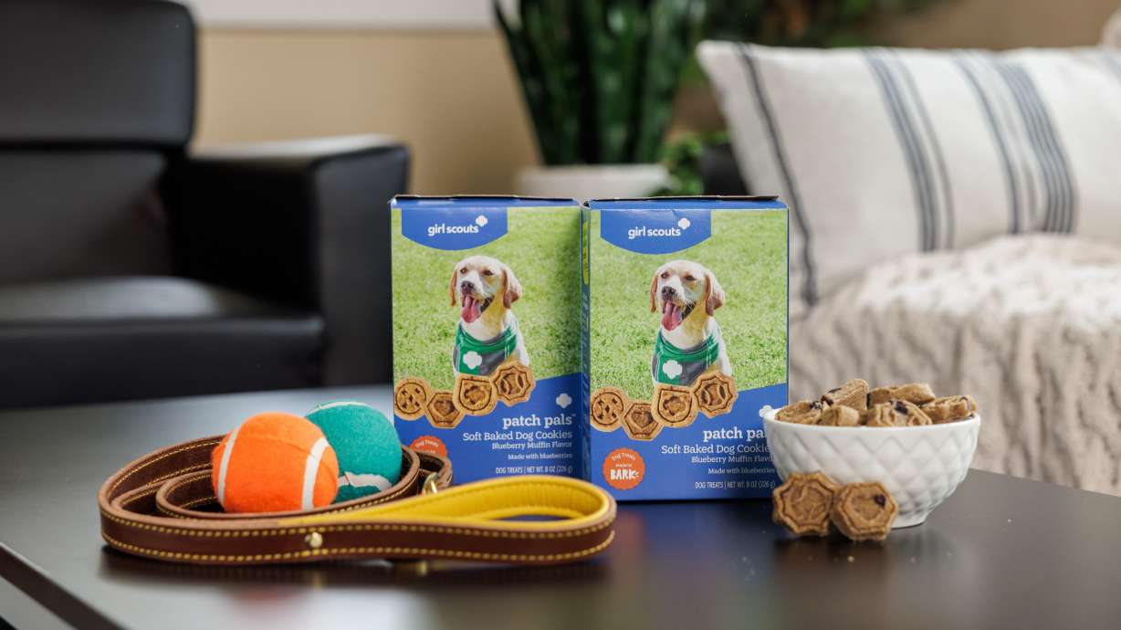 Girl Scouts of the USA's new cookies for dogs, dubbed Patch Pals, on Aug. 19.