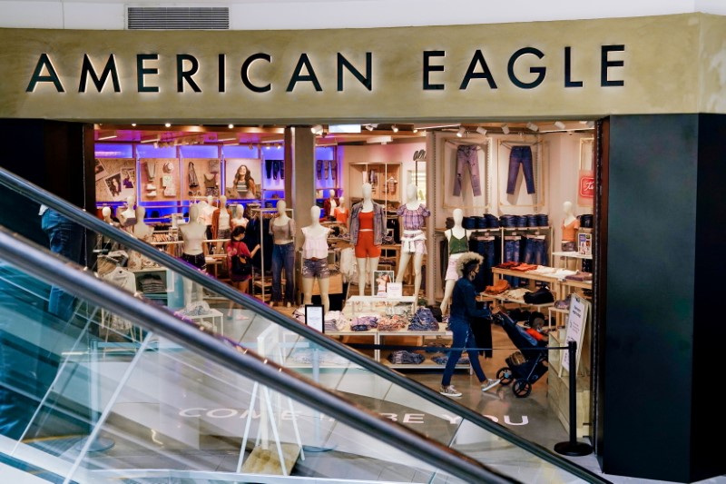 FILE PHOTO: A view of an American Eagle Outfitters store in Arlington, Virginia, U.S., June 1, 2021.