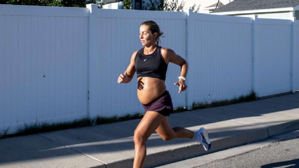 A Utah mom who has become known for running a "fast mile" at nine months pregnant, is at it again. This time, she is gearing up to run a sub-five-minute mile on Oct. 9, to mark nine months pregnant with her third child.