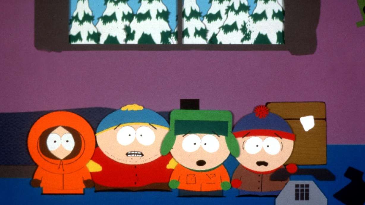 From left, Kenny, Cartman, Kyle, and Stan are pictured in the hit series "South Park" in this 1998 screen grab from the show. Show creators Trey Parker and Matt Stone recently "renamed" the show to "South America" in a move to jab President Donald Trump for recent name changes he has ordered to significant landmarks in the U.S.