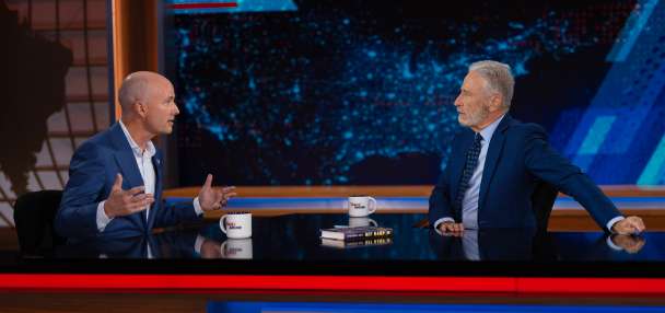 Comedian Jon Stewart has some questions for Utah's governor
