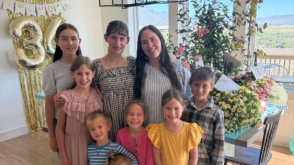 Mother of nine, Rebeca Hafen passed away after being struck by a car while out for a walk near her home in Manti on Tuesday morning. She was pregnant with her ninth child, a son, who also passed away.
Her husband of 14 years, Tyson Hafen remembers her as someone who lived life to the fullest.
