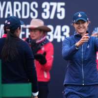 Solheim Cup: Europe and the US at 4-4 after last-hole heroics from Ciganda