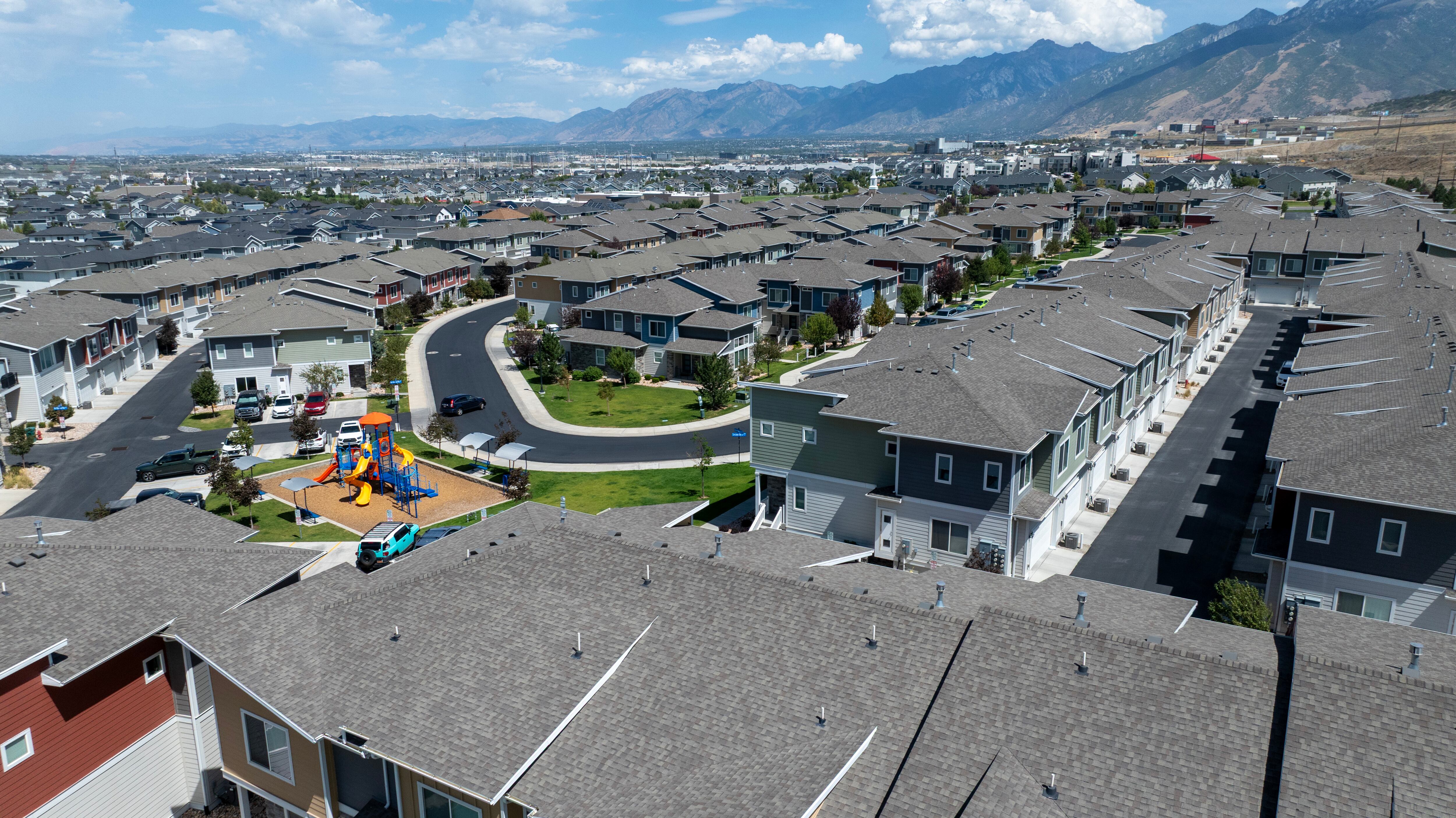 New homes and apartments in the Bluffdale area on Aug. 24.