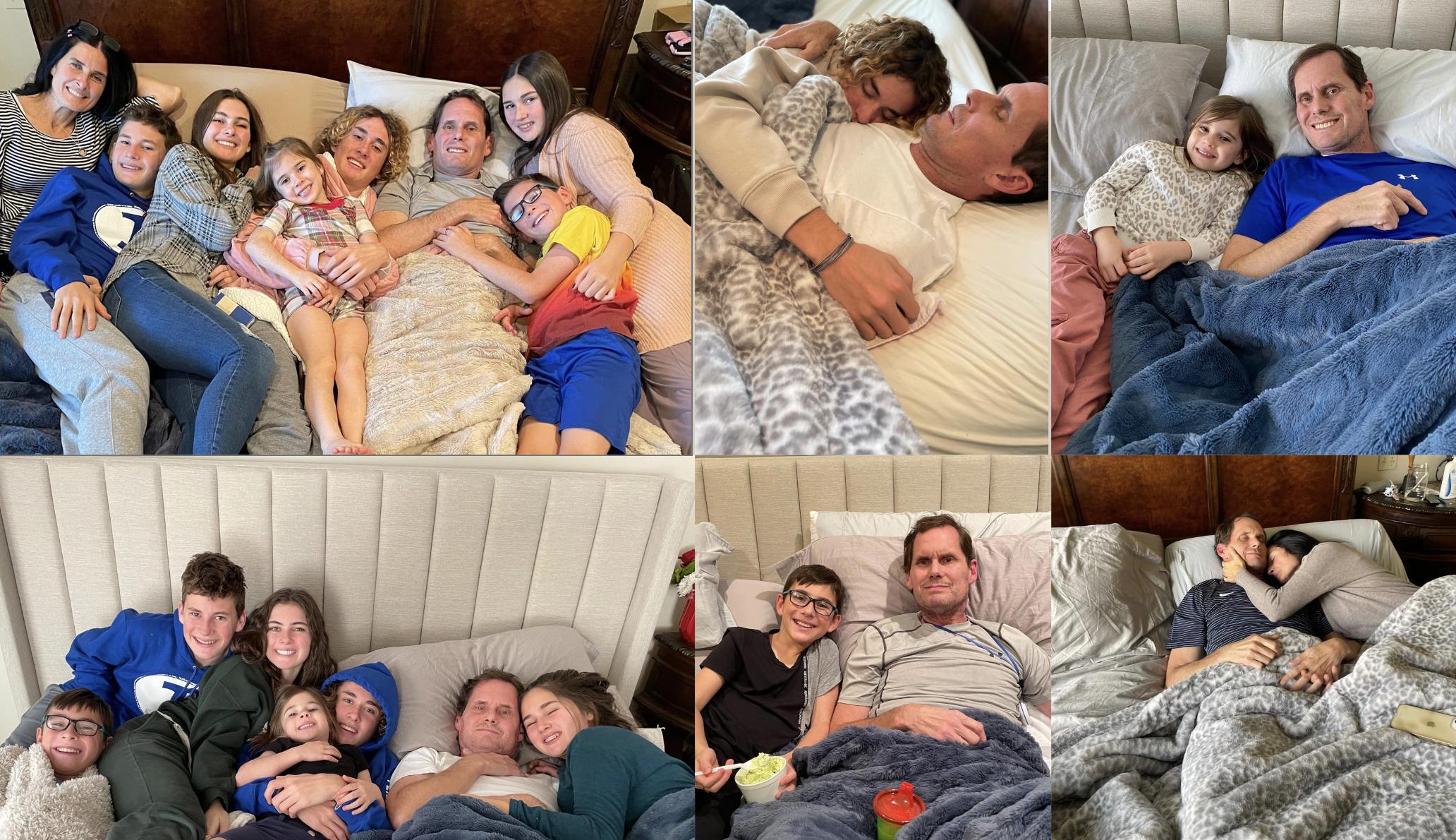 The Peterson family snuggled with Saranoni blankets during the two months their dad, Nathan Peterson, fought brain cancer.