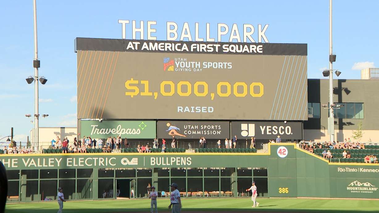 Utah Youth Sports Giving Day launches during Salt Lake Bees Game in South Jordan on Saturday.