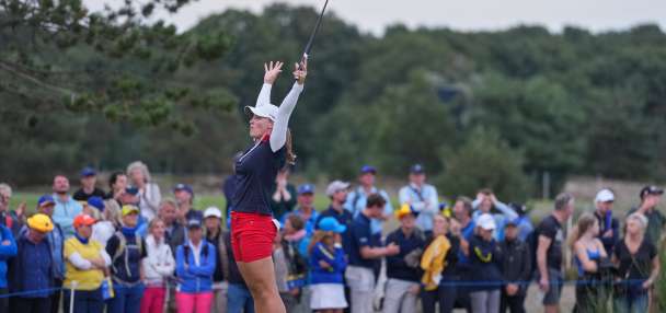 Solheim Cup finale: Europe and US locked at 8-8 as Sunday's singles start in heavy rain