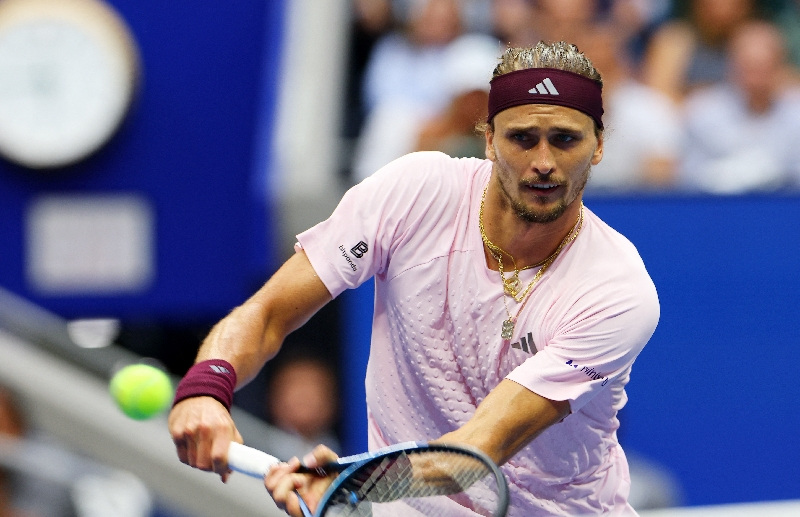 Tennis - U.S. Open - Flushing Meadows, New York, United States - September 13, 2026 Germany's Alexander Zverev in action during his men's singles final match against Ben Shelton of the U.S.