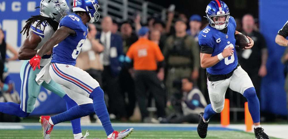 Locals in the NFL: Jaxson Dart, 'stepbrother' Skattebo team up to guide Giants to season-opening win