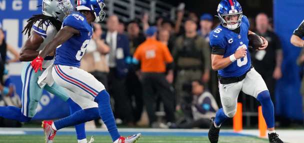 Locals in the NFL: Jaxson Dart, 'stepbrother' Skattebo team up to guide Giants to season-opening win