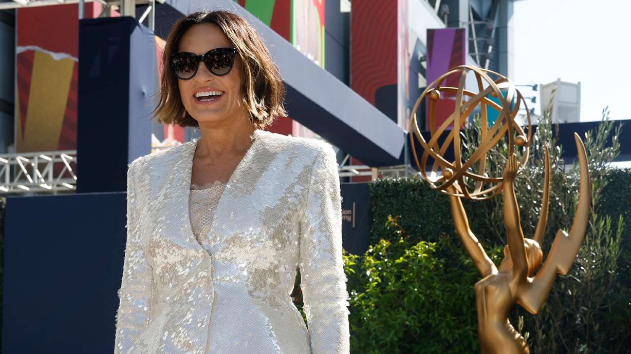 Show host Mariska Hargitay poses for photographs during a press preview for the 78th Primetime Emmy Awards on Thursday, in Los Angeles.