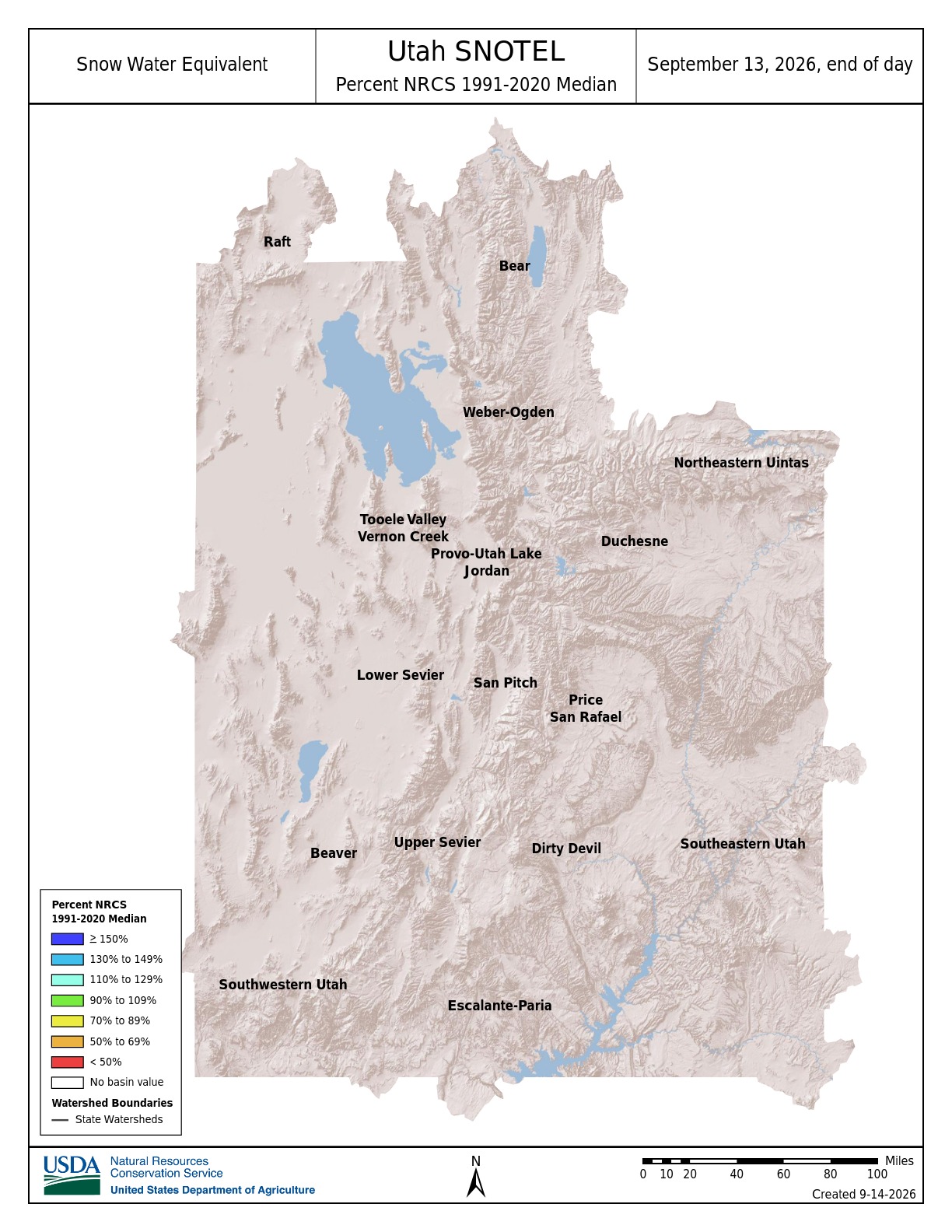Snowpack map