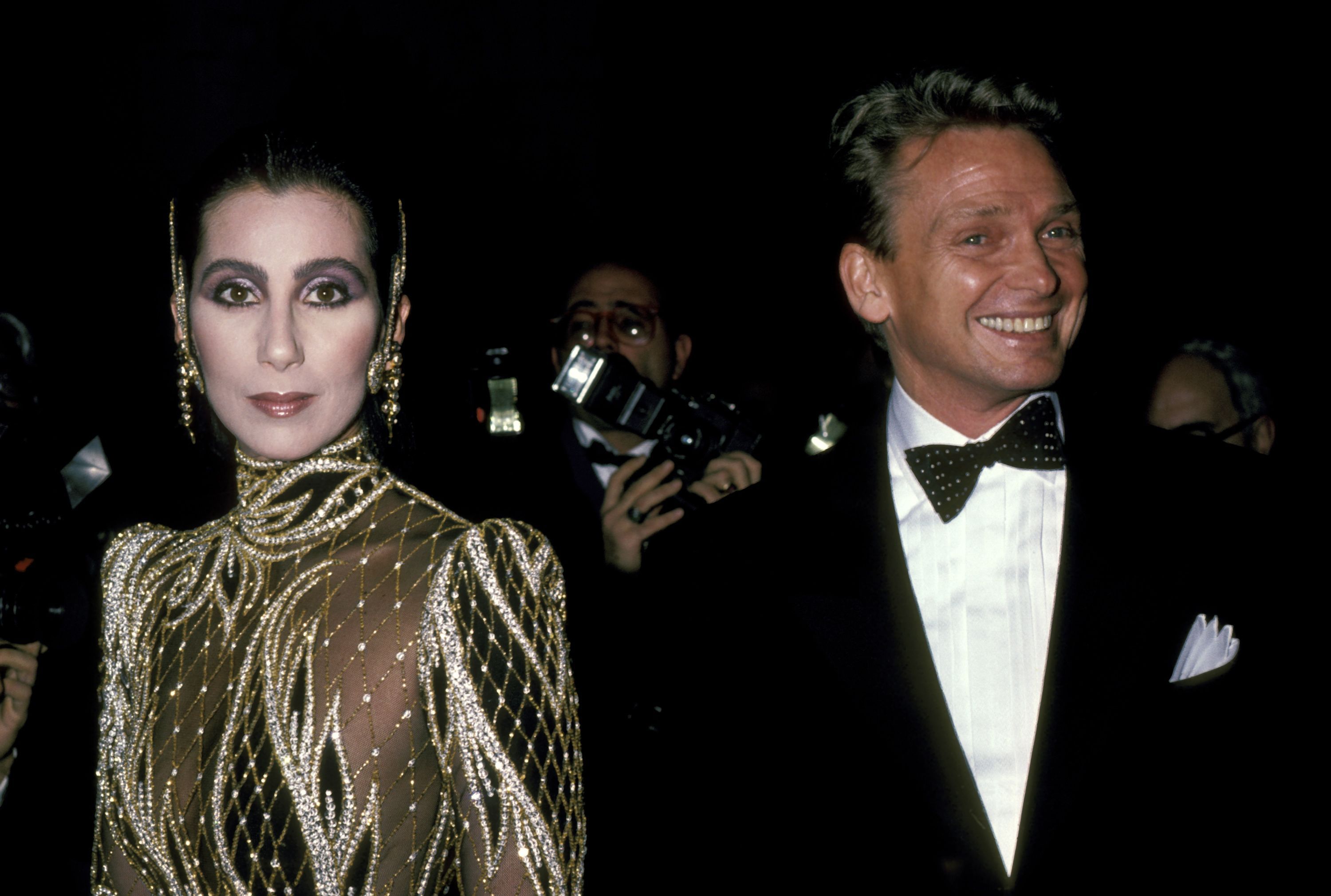 Cher and Bob Mackie on December 9, 1985.