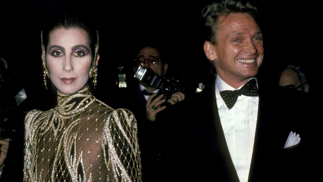 Cher and Bob Mackie on December 9, 1985.