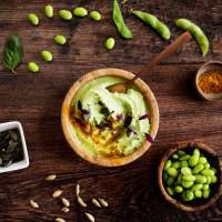 Add some Asian flavor to your game day spread with edamame guacamole