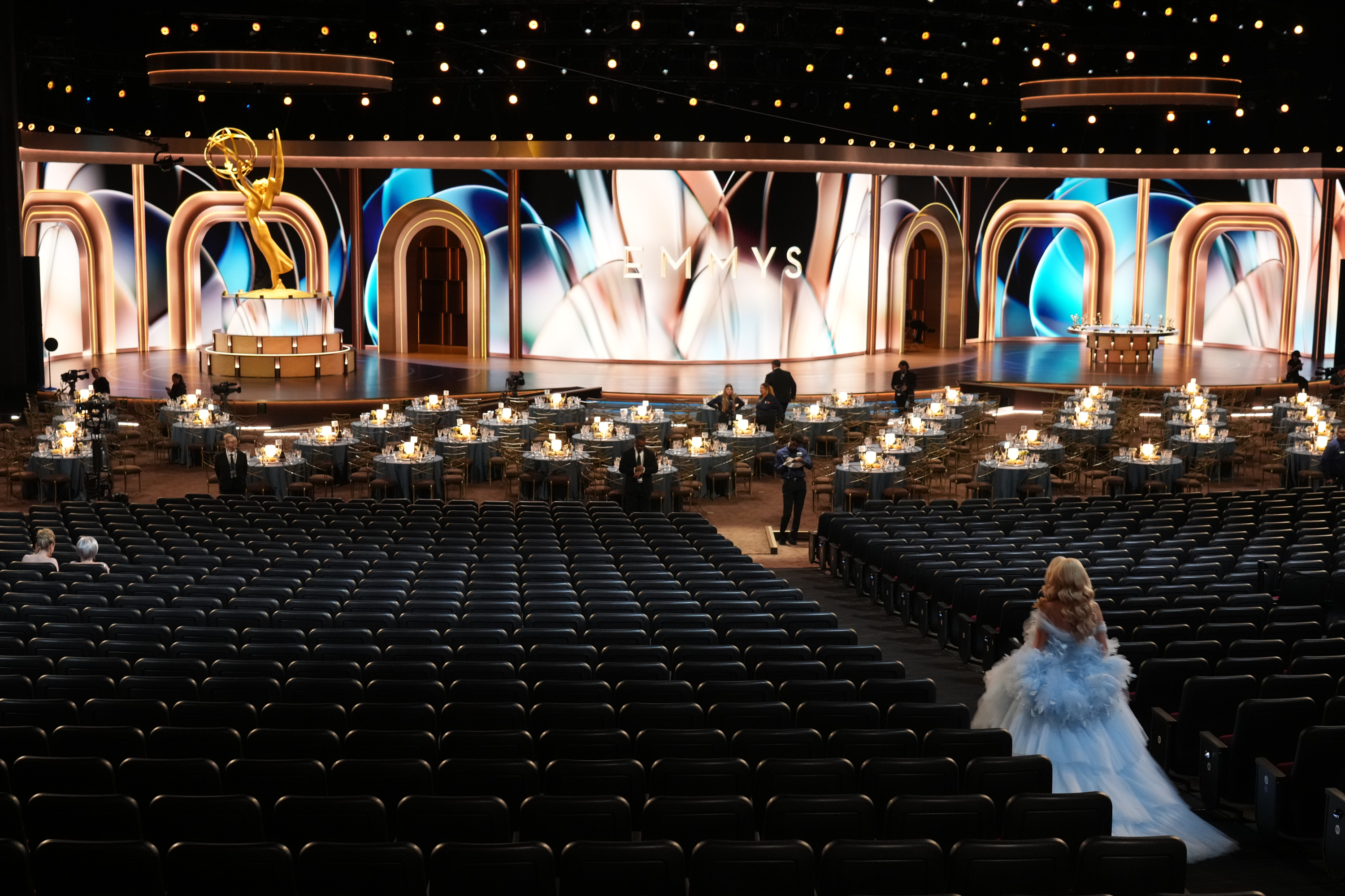 A general view of the atmosphere during the 78th Emmy Awards on Monday, at the Peacock Theater in Los Angeles.