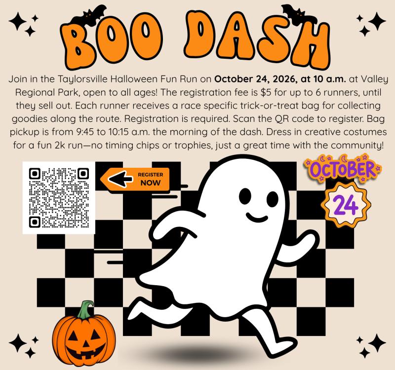 Taylorsville's 2026 Boo Dash — A Halloween Fun Run