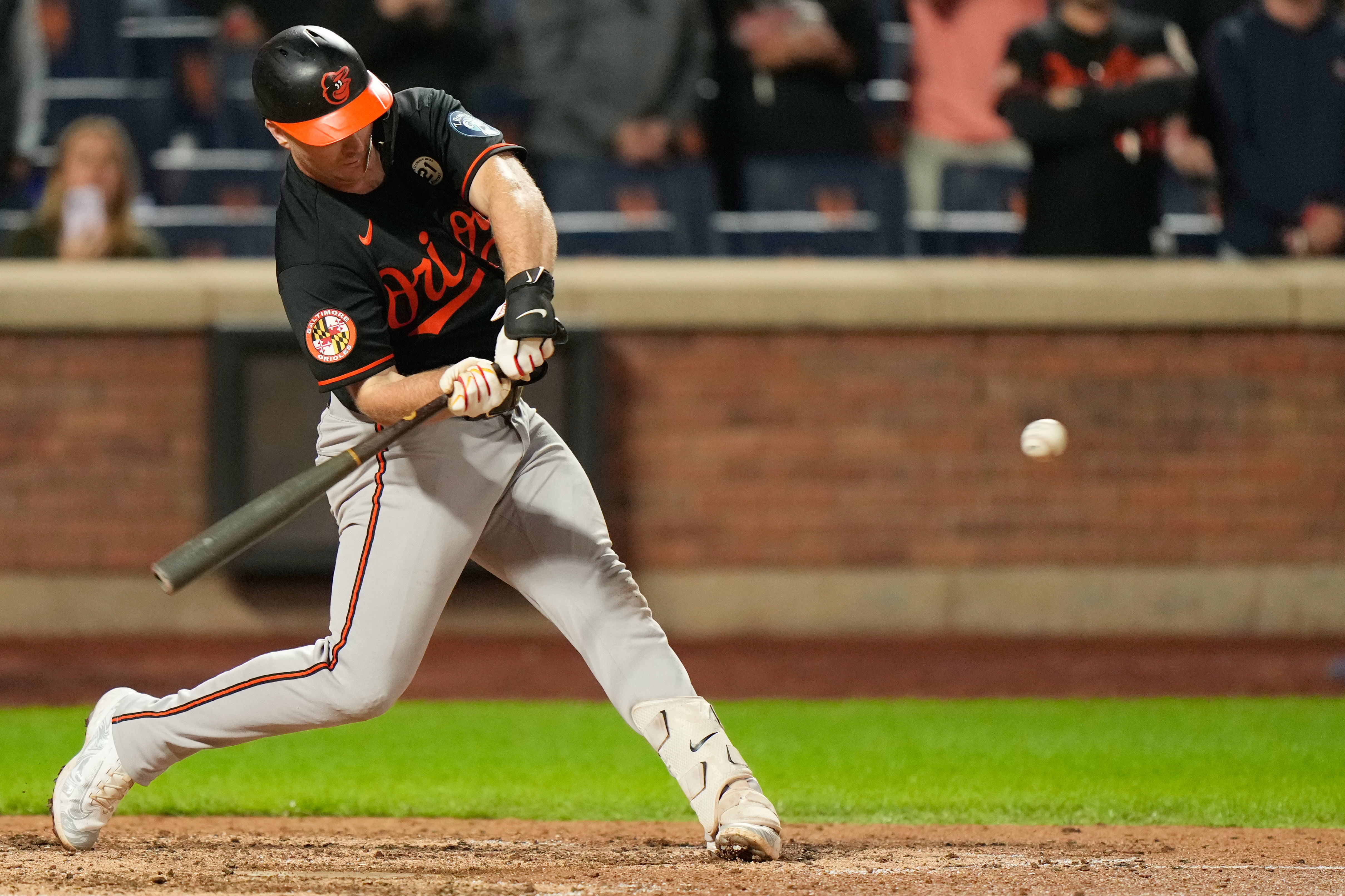 Baltimore Orioles' Pete Alonso hits a solo home run during the ninth inning of a baseball game against the New York Mets, Tuesday, Sept. 15, 2026, in New York. 