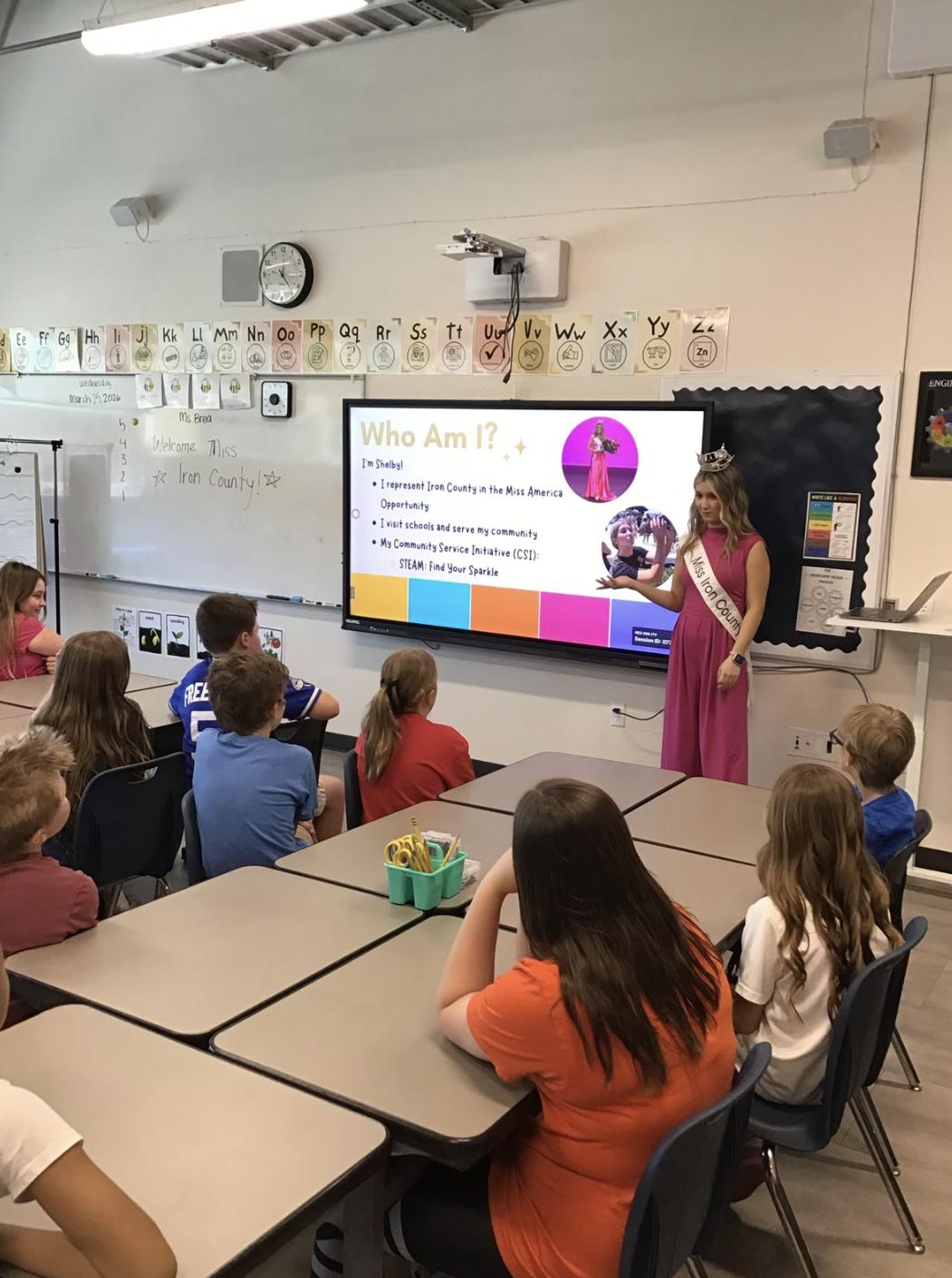 SUU pre-dental student, Shelby Springall is using her platform as former Miss Iron County and current Miss Color Country to highlight arts in STEM education —one upside-down painting at a time.