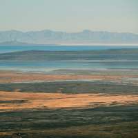 Fire sparks on Fremont Island in the Great Salt Lake