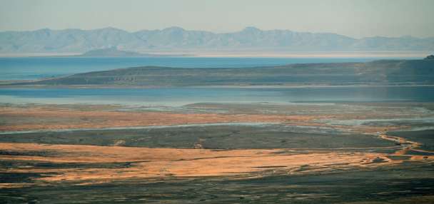 Fire sparks on Fremont Island in the Great Salt Lake