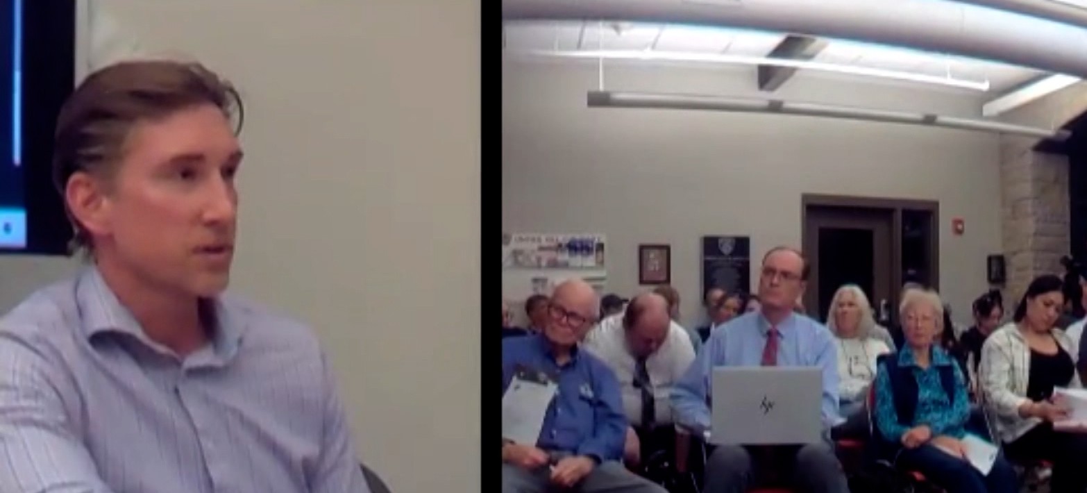 Emigration Canyon residents voice concerns at a city council meeting on Tuesday, as an HF Sinclair representative explains the proposed refined oil pipeline expansion project, Westline Connect.