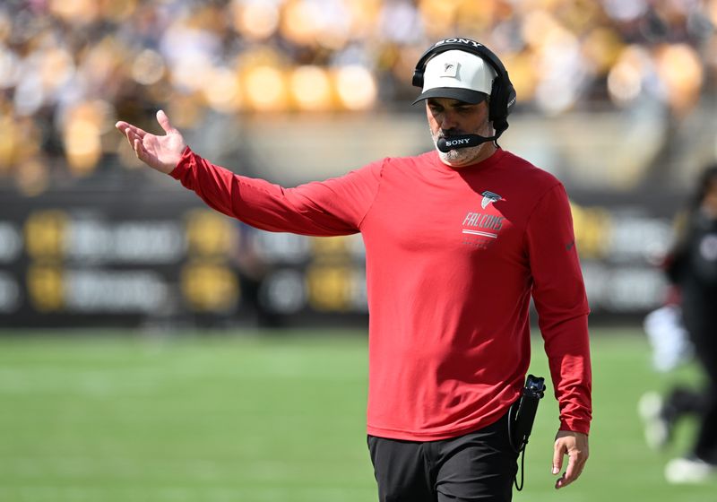 Sep 13, 2026; Pittsburgh, Pennsylvania, USA;  Atlanta Falcons head coach Kevin Stefanski during the third quarter against the Pittsburgh Steelers at Acrisure Stadium.