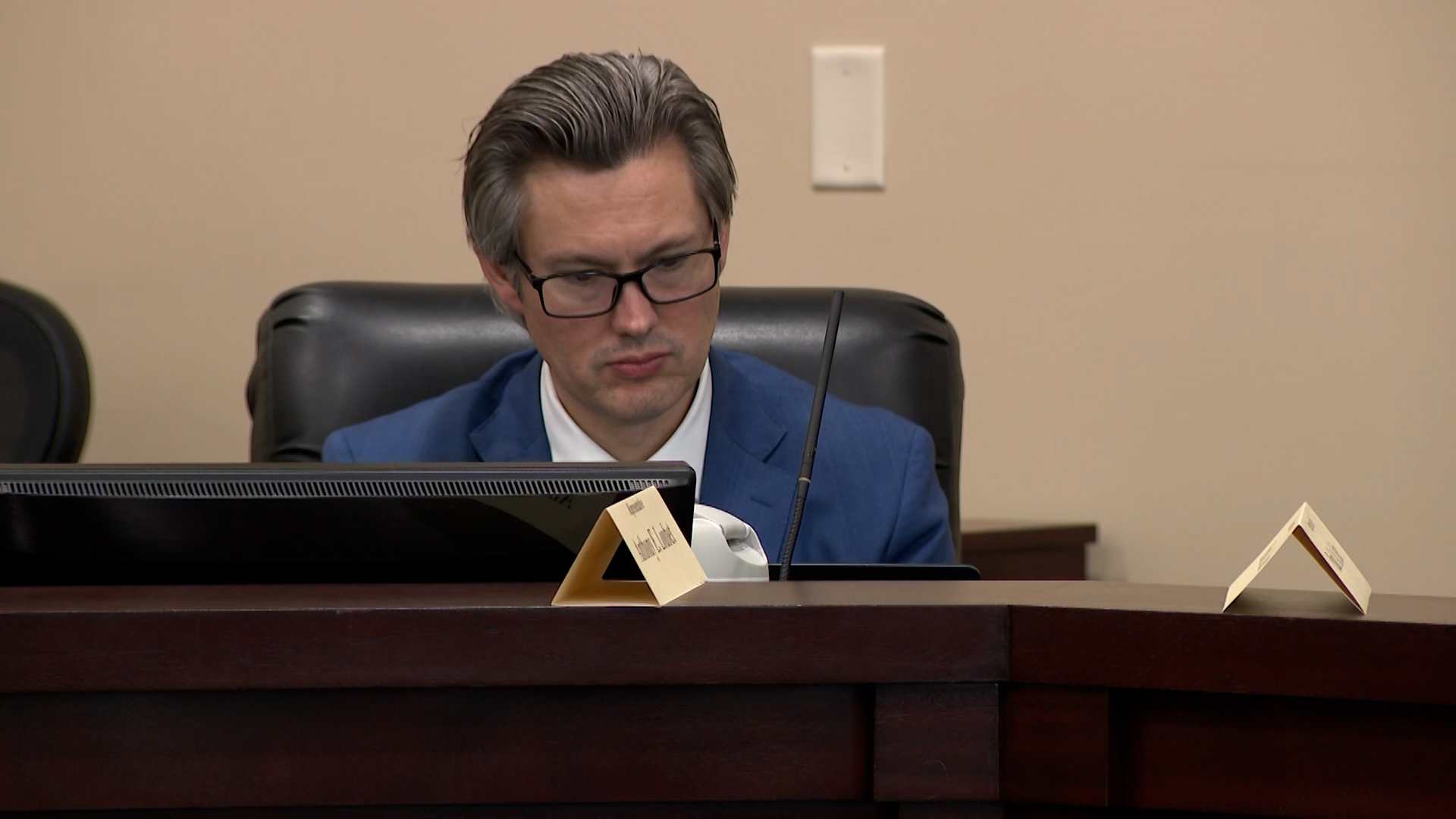 Rep. Anthony Loubet, R-Kearns, listens during a presentation from the Utah Government Records Office director at the Capitol on Wednesday.