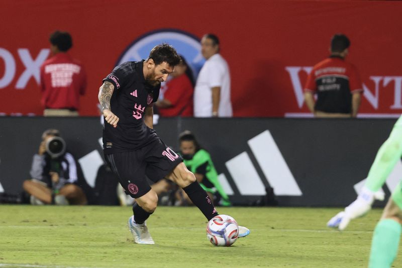 Soccer-Messi scores 100th goal for Inter Miami in Campeones Cup victory