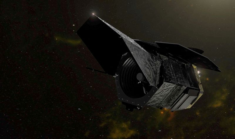 FILE PHOTO: An illustration shows NASA's Nancy Grace Roman Space Telescope in orbit, released on August 20, 2026.   NASA/Handout via