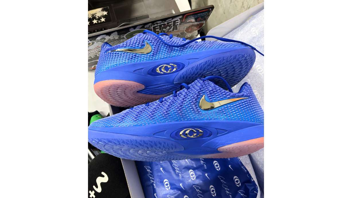 WNBA basketball player Caitlin Clark's signature Nike shoe is shown Sept. 10, 2026, in Berlin, Germany.