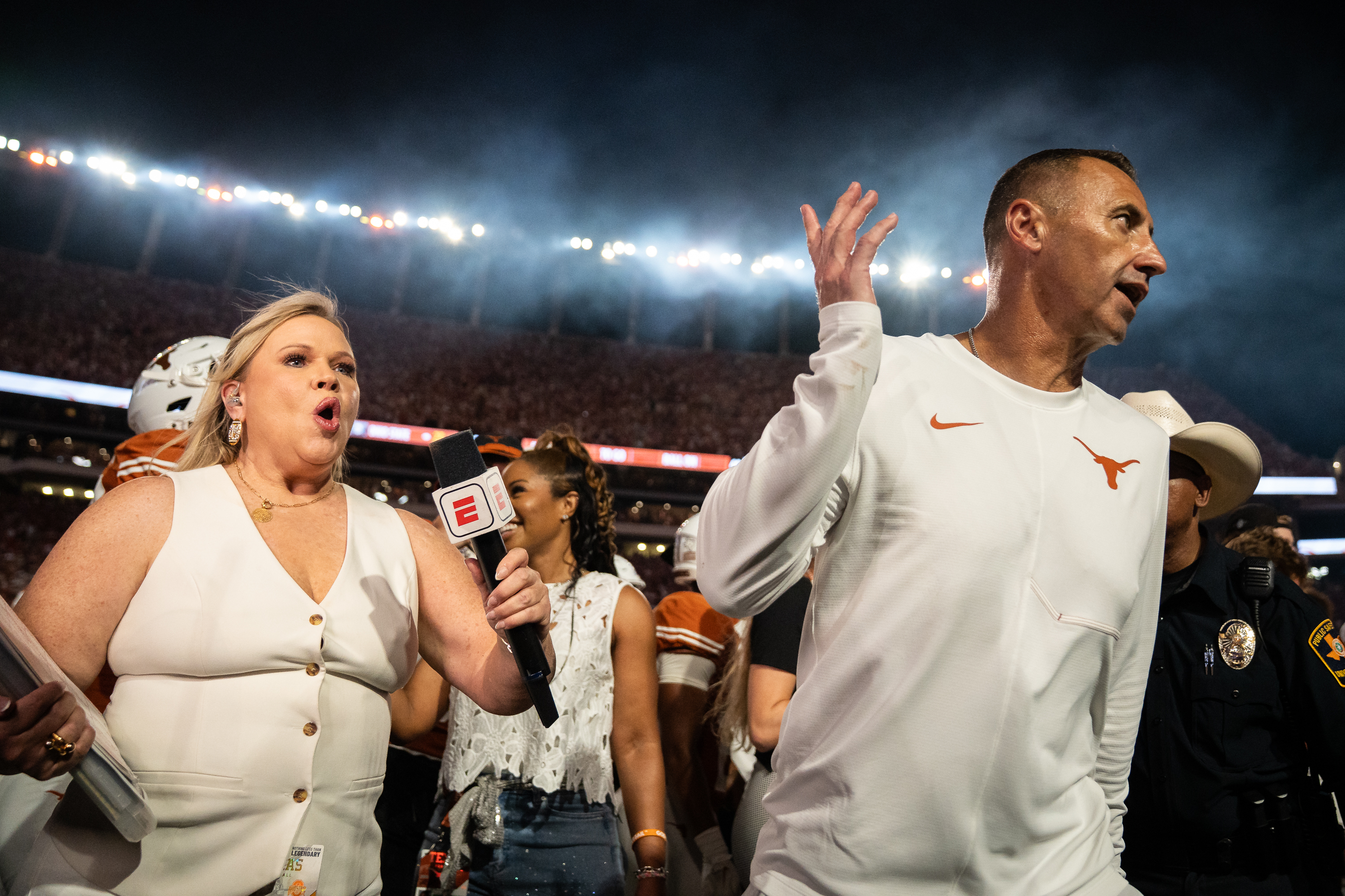 Texas' Sarkisian says he could have 'better' handled postgame interview that spawned fake videos
