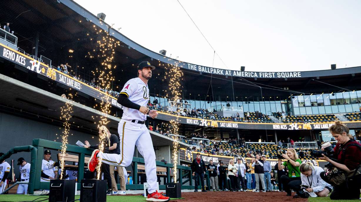 Salt Lake Bees pitcher Dakota Hudson before the Bees’ inaugural home opener against the Reno Aces at The Ballpark at America First Square in South Jordan on April 8, 2025. A new poll shows Utahns want an MLB franchise next in the state.