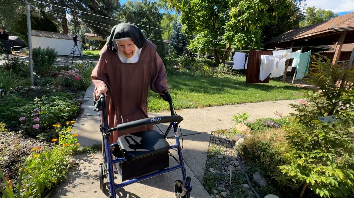 Sister MaryAnn at the Carmelite Monastery.