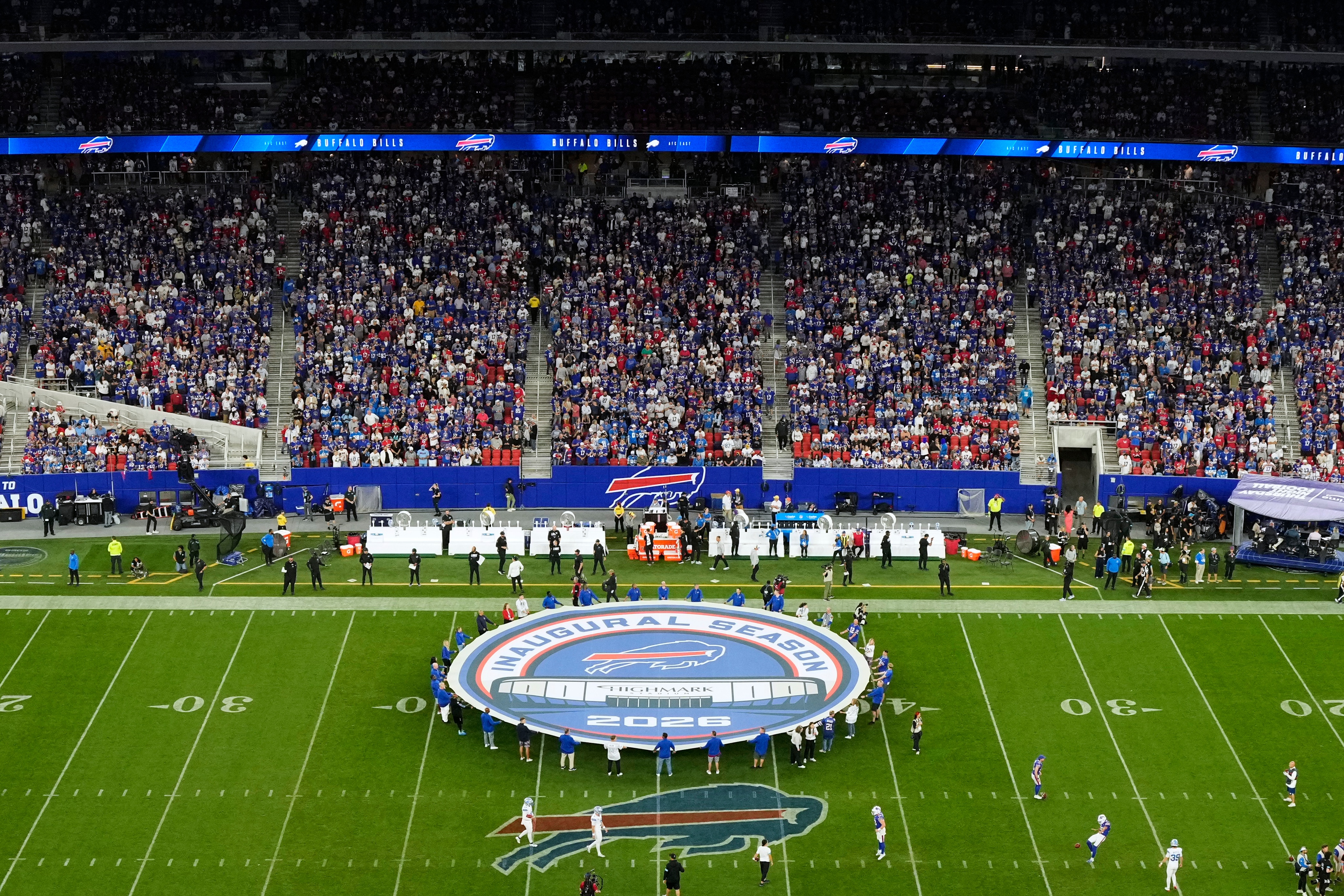 Fireworks, 2 anthems and a full house: Bills host Lions in 1st regular-season game at new stadium