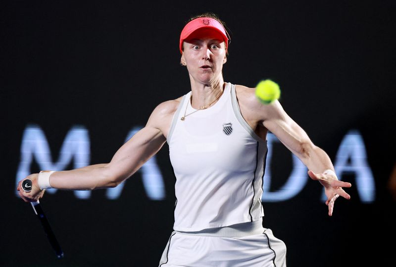 Tennis - WTA 500 - Guadalajara Open - Panamerican Tennis Center, Guadalajara, Mexico - September 17, 2026 Russia's Liudmila Samsonova in action during her quarter final match against Ukraine's Marta Kostyuk