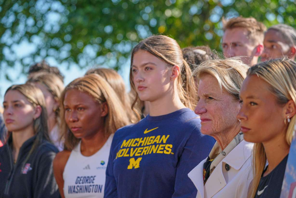 Sen. Shelley Moore Capito, R-W.Va., during a news conference on Capitol Hill, Monday, in Washington. The Senate passed the Protect College Sports Act by a 77-22 vote on Thursday.